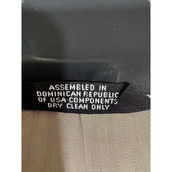 Haggar Clothing Co. Mens Suit Jacket Blazer Size 42 Long Light Beige Solid Lined - Picture 2 of 13